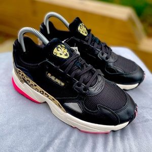 adidas Falcon leopard print sneakers